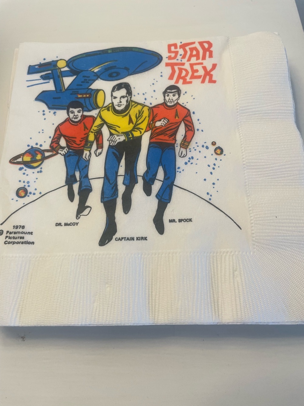 Star Trek Paper Napkins 18 Pieces New Old Stock 1976